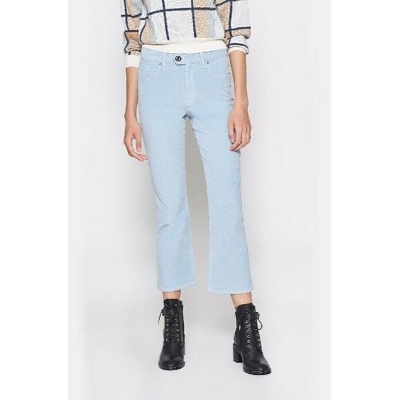 Joie Maza Cropped Corduroy Pants In Thistle Size 12 Blue - Picture 1 of 8